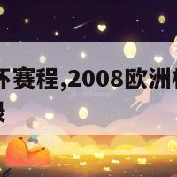 08年欧洲杯赛程,2008欧洲杯完整赛程及结果记录